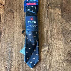 Chaps Black, Tan, Brown With Dachshunds
 Stretch Necktie
